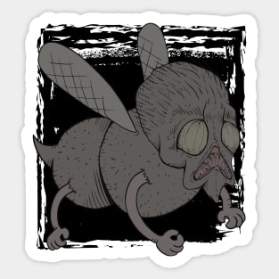 Scary mosquito monster Halloween grim Trick or treat horror Sticker